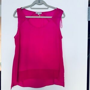 Hot pink hi/lo blouse